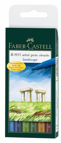 Faber-Castell PITT Artist Brush Pens Landscape Tones (Pack of 6)