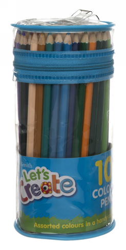 WHSmith Assorted Colouring Pencils (Pack of 100)