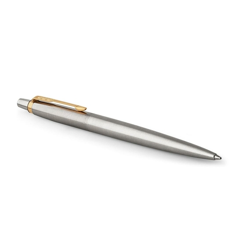 Parker Jotter Gel Pen, Stainless Steel with Gold Trim, Medium, Black Ink (0.7 mm)
