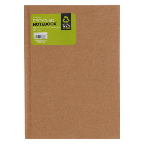 WHSmith Recycled A5 Kraft Notebook