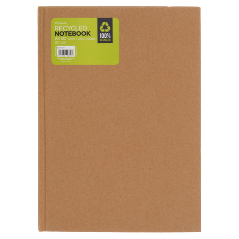 WHSmith Recycled A4 Kraft Notebook