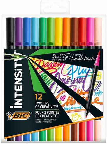 BIC Intensity Dual Tip Colouring Pens (Pack of 12)
