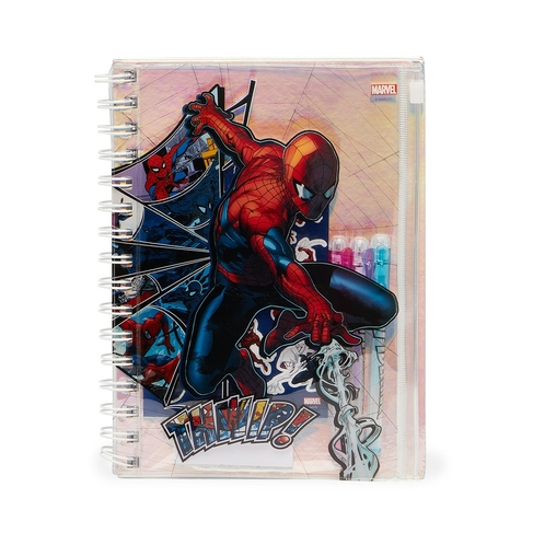 Spiderman A5 Notebook With Pouch