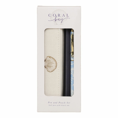 WHSmith Coral Bay Pen and Pouch Set