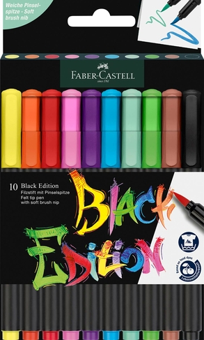 Faber-Castell Black Edition Brush Pens (Pack of 10)